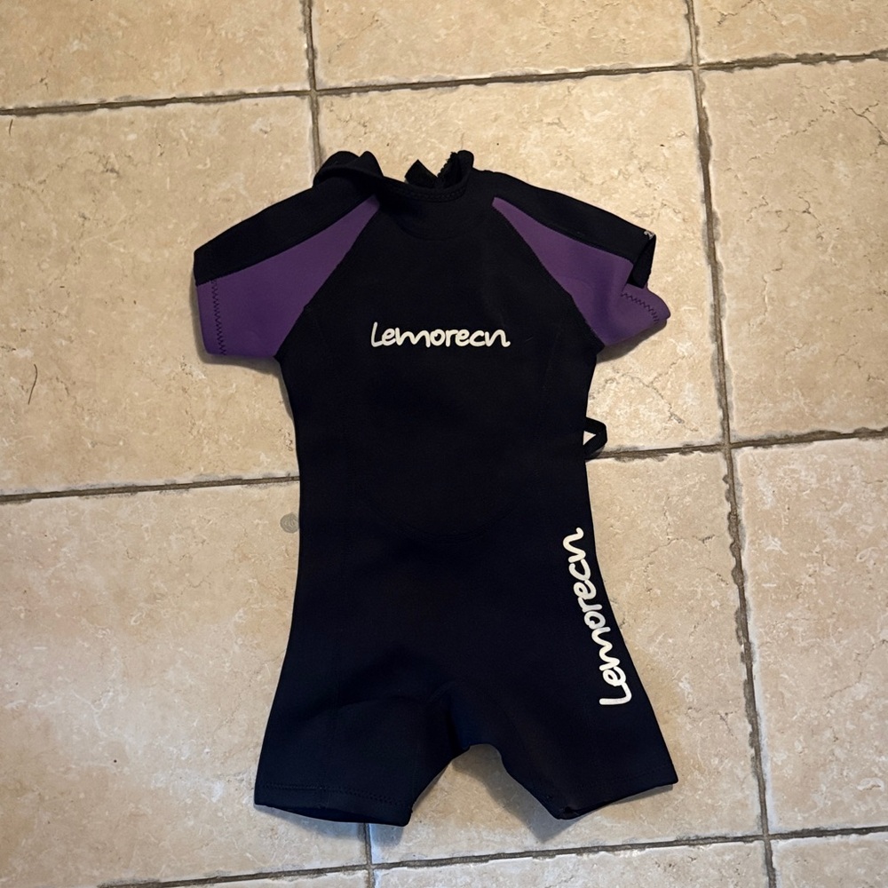 Kids Rashguard - Black and Purple